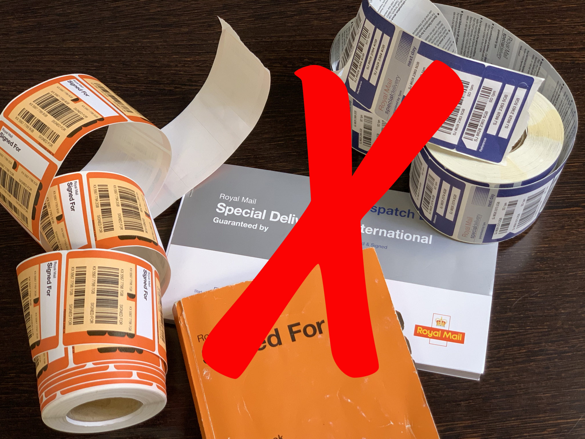 No more Special and Signed For barcode labels and books required
