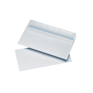 1000 White DL Windowed (35mm x 90mm) Self Seal Envelopes (110mm x 220mm)