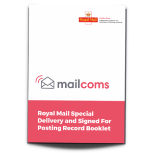 Royal Mail Special Delivery & Signed For Posting Record Booklet